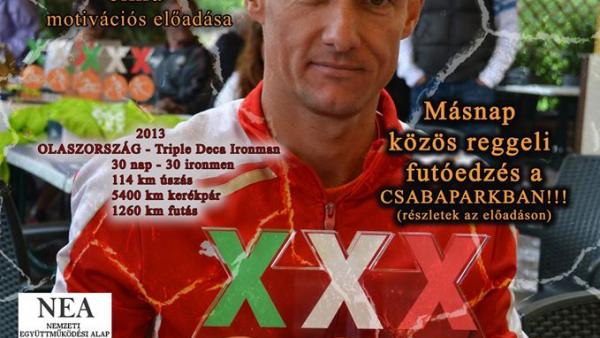 Rokob József ultratriatlonista előadása
